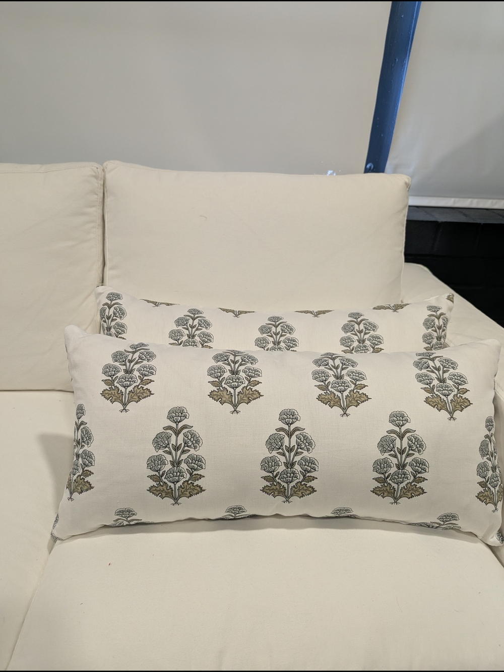 Decorative Cream Botanical Lumbar Pillow . Thibaut